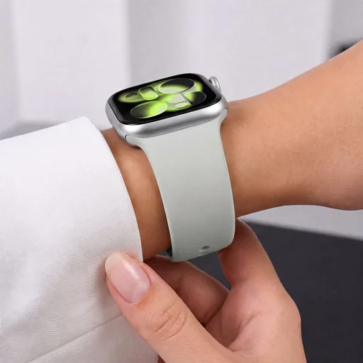 Silikónový remienok Tech-Protect pre Apple Watch 8/9/10/11/12/SE 40/41/42 mm, mesačná sivá - 6