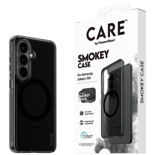 Samsung Galaxy S26 CARE by PanzerGlass Urban Explorer dymovo čierne, Qi kompatibilné puzdro - 5