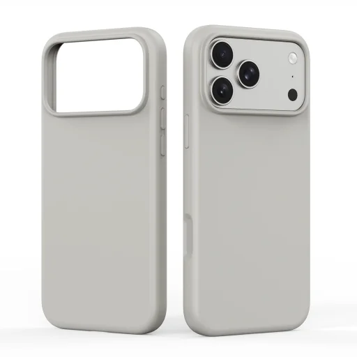  iPhone 18 Pro Max / 17 Pro Max bézs DUX DUCIS Piel folyékony szilikon MagSafe-kompatibilis tok - 1