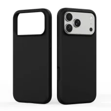  iPhone 18 Pro/17 Pro fekete DUX DUCIS Piel folyékony szilikon MagSafe-kompatibilis tok