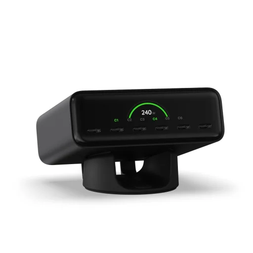 Satechi ChargeView 240 W stolná nabíjačka (6×USB-C) - vesmírne čierna (ST-C6CV240C-EU) - 14