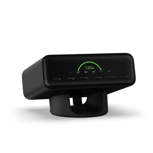 Satechi ChargeView 240 W stolná nabíjačka (6×USB-C) - vesmírne čierna (ST-C6CV240C-EU) - 5