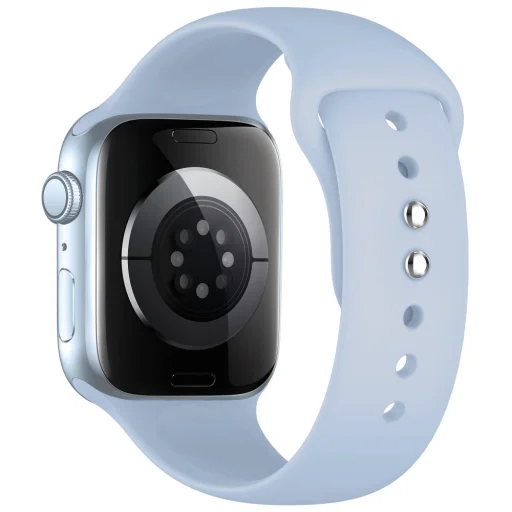 Apple Watch 8/9/10/11/12/SE (40/41/42 mm) svetlomodrý silikónový remienok Tech-Protect - 2