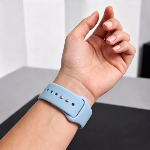 Apple Watch 8 / 9 / 10 / 11 / 12 / SE (40 / 41 / 42 mm) silikónový remienok Tech-Protect, rifľová modrá - 5