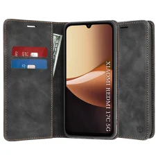  Xiaomi Redmi 17C 5G fekete Techsuit Confy Cover könyvtok