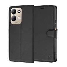Xiaomi Redmi 17 4G / Redmi 17 5G čierne kožené knižkové puzdro Techsuit