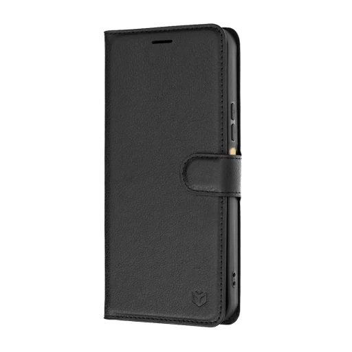 Xiaomi Redmi 17 4G / Redmi 17 5G čierne kožené knižkové puzdro Techsuit - 4