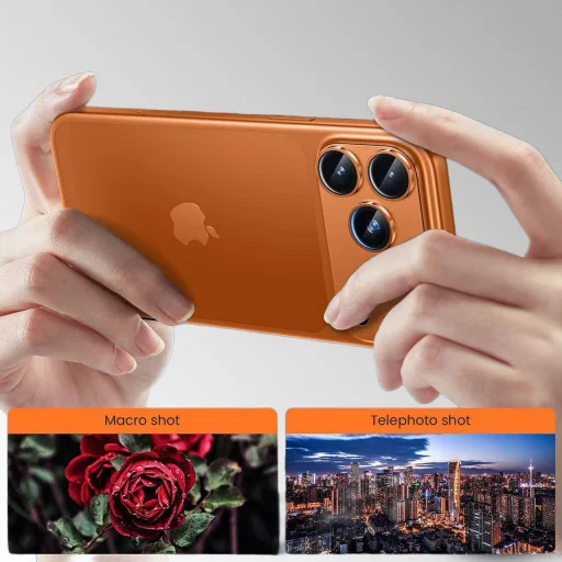  iPhone 18 Pro Max fekete Tel Protect 95% AR+AF fémkeretes kameravédő edzett üveggel - 7