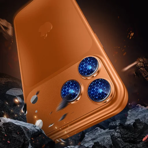  iPhone 18 Pro Max fekete Tel Protect 95% AR+AF fémkeretes kameravédő edzett üveggel - 5