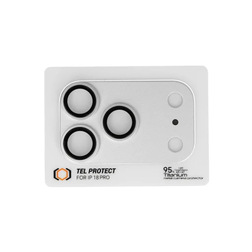  Apple iPhone 18 Pro Max ezüst Tel Protect 95% AR+AF fémkeretes edzett üveg kameravédő - 2