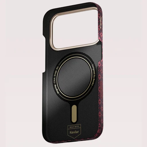  iPhone 18 Pro Max/17 Pro Max bordó Benks Armor Air Armor Grid 600D Kevlar® mágneses tok fémkerettel (C.K.FL.AP.JX.0073) - 11