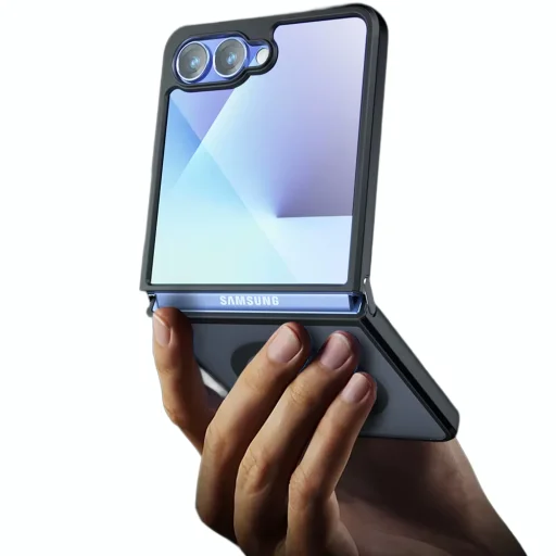  Samsung Galaxy Flip 8 matt mágneses tok, fekete - 2