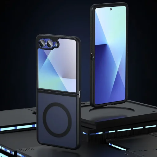  Samsung Galaxy Flip 8 matt mágneses tok, fekete - 4
