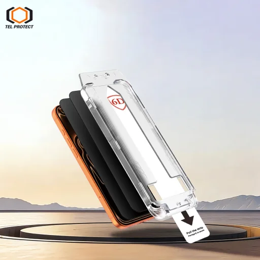  iPhone 18 Pro Tel Protect 6D fekete betekintésgátló edzett üveg, teljes felületén tapadó, 2 db - 3