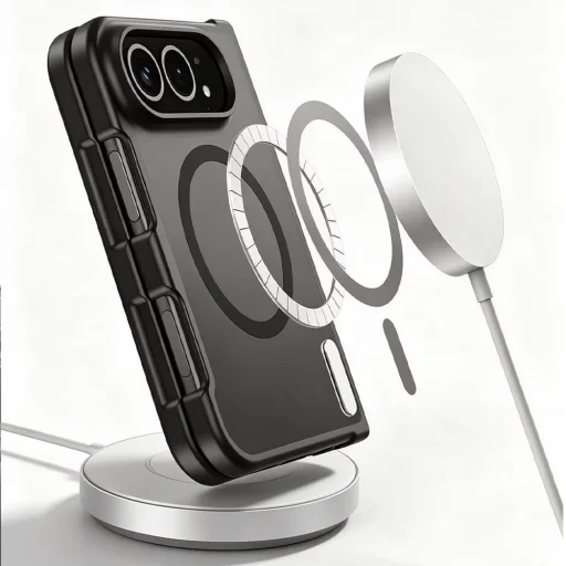  iPhone Duo fekete matt mágneses tok Magsafe - 2