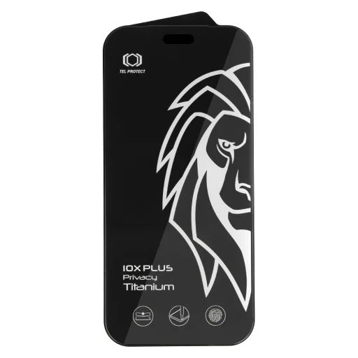  iPhone 18 Pro Max betekintésgátló edzett üveg – Tel Protect 10X Privacy Plus Titanium - 3