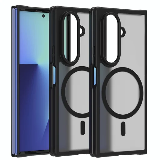  Samsung Galaxy Fold 8 mágneses tok, matt, N52, fekete - 1