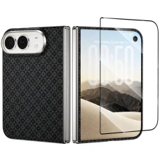  iPhone Duo mágneses tok és kijelzővédő készlet, Benks Armor Grid Air Grand Combo, fekete (C.K.FL.AP.BK.B079)
