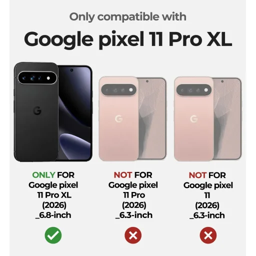 Google Pixel 11 Pro XL Dexnor Full Body nárazuvzdorné puzdro s posuvným krytom fotoaparátu, zabudovanou ochranou displeja a stojanom, čierne - 3