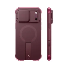 iPhone 18 Pro Max Suritch AirBounce Burgundy nárazuvzdorný kryt s ochranou fotoaparátu a stojanom