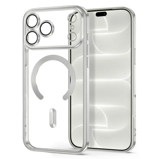  Apple iPhone 17 Pro / 18 Pro Tech-Protect MagFlex MagSafe tok, fényes ezüst - 2