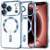 iPhone 18 Pro Max és iPhone 17 Pro Max világoskék Techsuit Luxury Crystal MagSafe átlátszó tok thumbnail