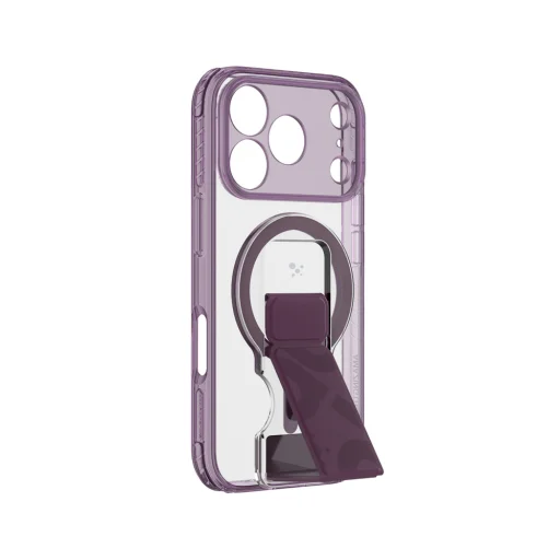 Puzdro na iPhone 18 Pro – AmazingThing Titan Pro Lens Stand Set, s magnetickým držiakom, fialové - 5