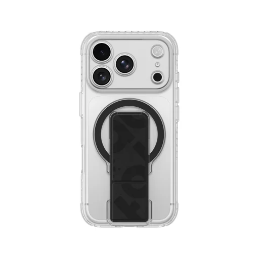  iPhone 18 Pro átlátszó tok AmazingThing Titan Pro Lens Stand Set mágneses tartóval - 3