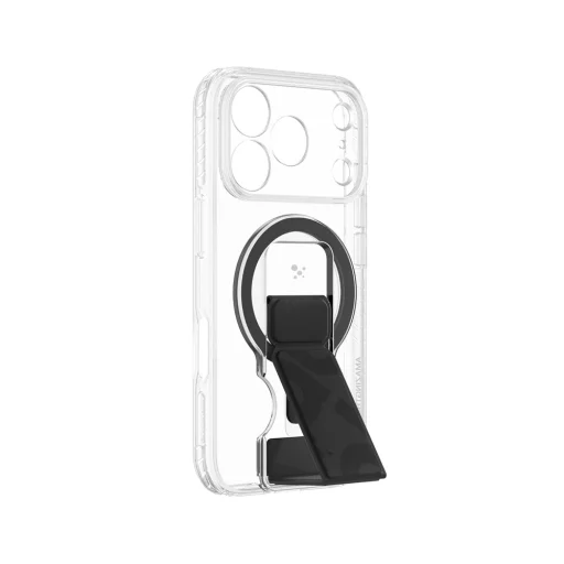  iPhone 18 Pro átlátszó tok AmazingThing Titan Pro Lens Stand Set mágneses tartóval - 6