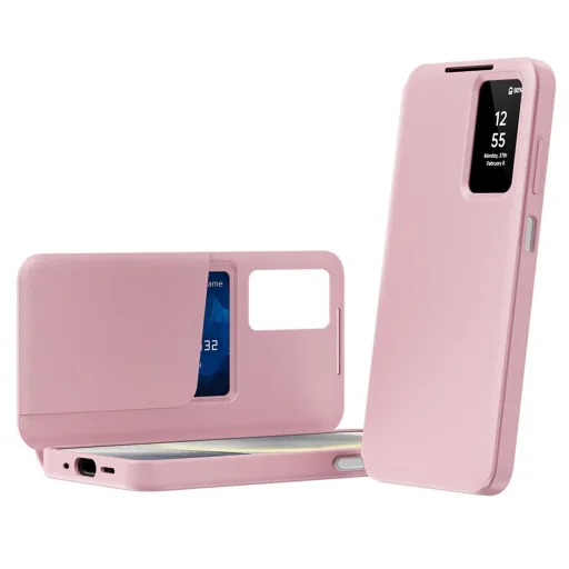  Samsung Galaxy A27 5G Techsuit SmartView sorozatú rózsaszín könyvtok - 1