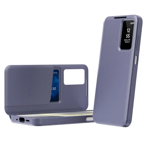 Samsung Galaxy A27 5G fialové knižkové puzdro Techsuit SmartView - 1