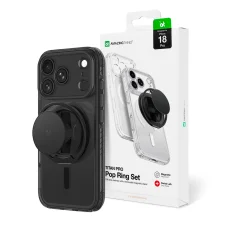  iPhone 18 Pro tok AmazingThing Titan Pro Pop Lens, kameravédővel és kihajtható mágneses tartóval, fekete