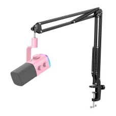 Fifine AmpliGame AM9T rózsaszín USB-s dinamikus mikrofon