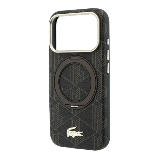 iPhone 18 Pro svetlo zlatý Lacoste čiastočne obopínajúci PVC kryt s prstencovým stojanom, MagSafe - 5