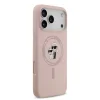 Puzdro na iPhone 18 Pro Max – Karl Lagerfeld Karl a Choupette, tekutý silikón, MagSafe, ružové thumbnail