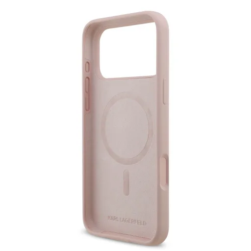  iPhone 18 Pro Max tok – Karl Lagerfeld Karl és Choupette, folyékony szilikon, MagSafe, rózsaszín - 6