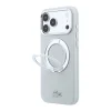  iPhone 18 Pro Max világosszürke Lacoste Petit Pique PVC tok gyűrűs támasztékkal, MagSafe-kompatibilis thumbnail