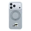 iPhone 18 Pro Max Karl Lagerfeld K&CH Heads MagSafe puzdro s otočným stojanom, sivé thumbnail