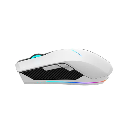 Machenike M721 biela herná myš, 10000 DPI, RGB podsvietenie - 2