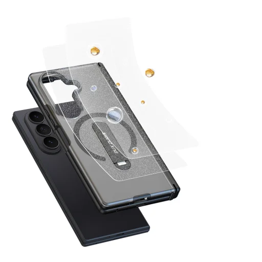 Samsung Galaxy Z Fold 8 Ultra / Z Fold 7 Dux Ducis Kind čierne puzdro s otočným stojanom, kompatibilné s MagSafe - 10