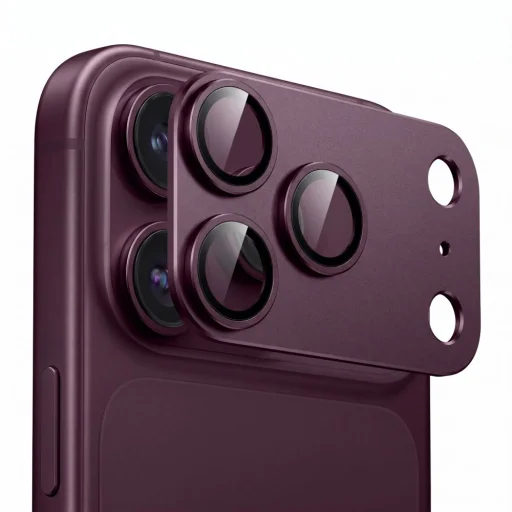Apple iPhone 18 Pro bordová Tech-Protect Camfull Fit+ ochrana fotoaparátu - 3