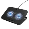 Hoco GA4 állítható laptophűtő állvány, 2 USB-A-csatlakozóval, fekete thumbnail