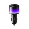 Hoco E166 Bluetooth FM vysielač do auta, 2 × USB-A, USB-C, 42 W, čierny thumbnail