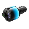 Hoco E166 Bluetooth FM vysielač do auta, 2 × USB-A, USB-C, 42 W, čierny thumbnail