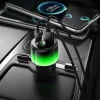 Hoco E166 Bluetooth FM vysielač do auta, 2 × USB-A, USB-C, 42 W, čierny thumbnail