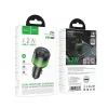 Hoco E166 Bluetooth FM vysielač do auta, 2 × USB-A, USB-C, 42 W, čierny thumbnail