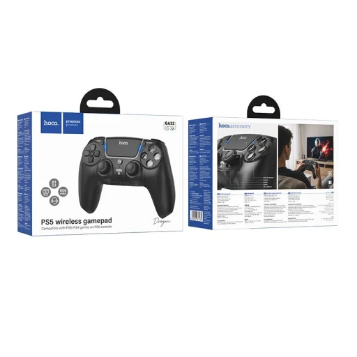Hoco GA32 bezdrôtový herný ovládač pre PlayStation 5, čierny - 5