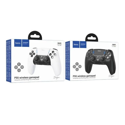 Hoco GA32 bezdrôtový herný ovládač pre PlayStation 5, čierny - 6