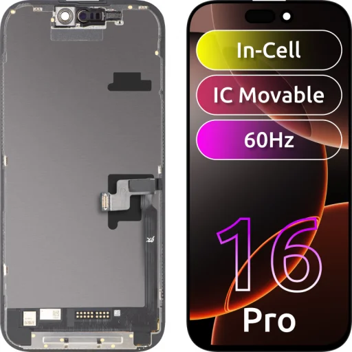 JK LCD modul pre Apple iPhone 16 Pro, In-cell IC verzia, čierny - 1