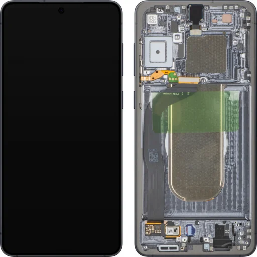 Samsung Galaxy S25 Edge S937 LCD kijelzőmodul kerettel, titán koromfekete - 1